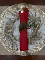 PERFECt GLITTER LEAF HANGING TREE WREATH OR DINING PLATE SETTING - X210350-Two Turtle Doves Australia