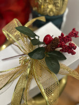 RED BERRY WITH PINE CONE PICK-Two Turtle Doves Australia