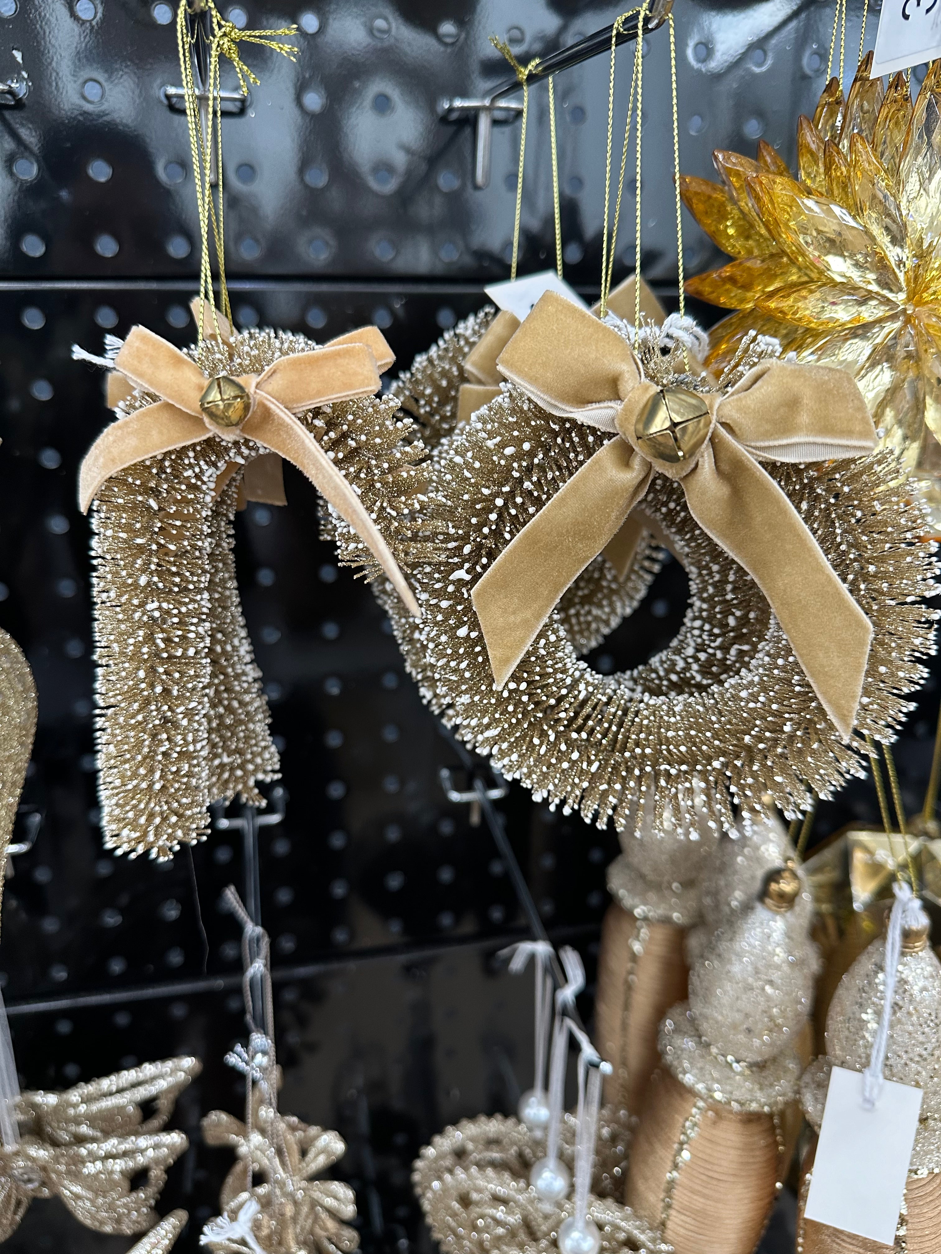 SET OF 2, SISAL WREATH & CANE, CHAMPAGNE - 12X4CM & 10X8.5CM - X375006 ...