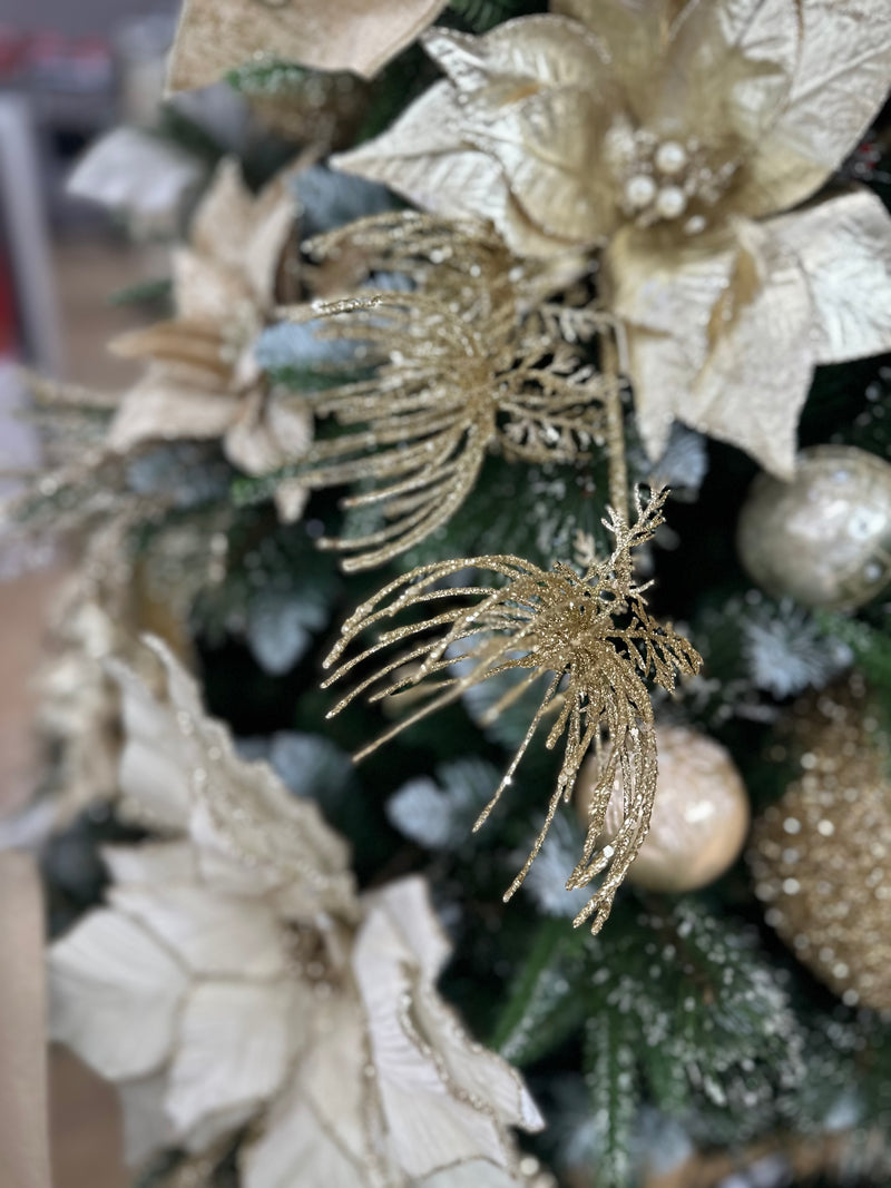 2024 PRE-ORDER: CHAMPAGNE GLITTER QUEEN ANNE PICK, 60CM-Two Turtle Doves Australia