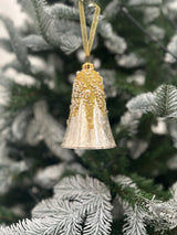WHITE, GOLD & SILVER DRIP BELL - GQAM311-Two Turtle Doves Australia
