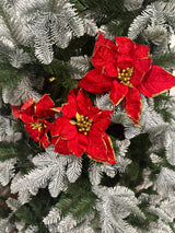RED & GOLD 3 POINSETTIA STEM. PERFECT FILLERS!-Two Turtle Doves Australia
