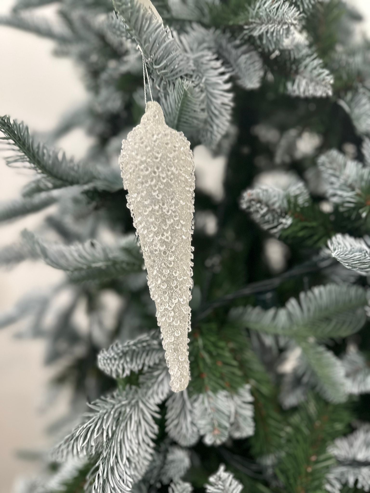 GLASS ICICLE CLEAR ICE FINISH, 20x5CM - SXGFKICC – Two Turtle Doves ...