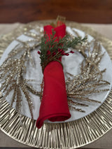PERFECt GLITTER LEAF HANGING TREE WREATH OR DINING PLATE SETTING - X210350-Two Turtle Doves Australia