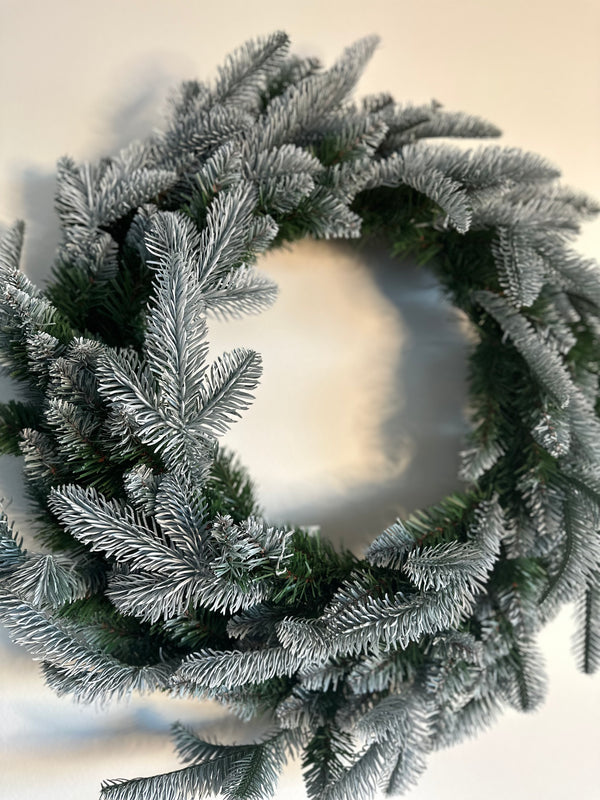 BALSAM FIR FROST WREATH (24”, 61cm)-Two Turtle Doves Australia