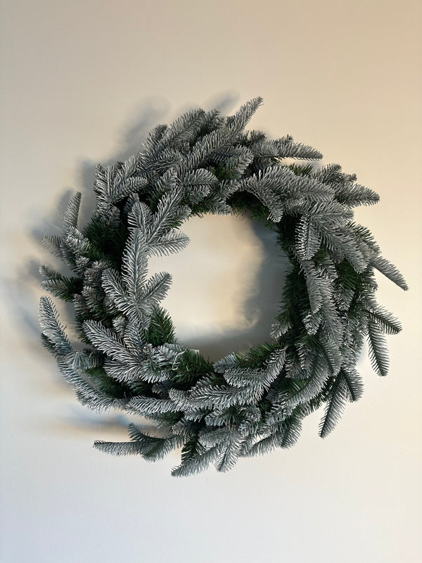 BALSAM FIR FROST WREATH (24”, 61cm)-Two Turtle Doves Australia