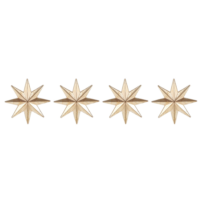 XX8536 - (SET OF 4) GOLD STAR NAPKIN RINGS-Two Turtle Doves Australia