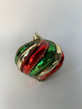 RED, GREEN & GOLD SWIRL DROP - GQAM214-Two Turtle Doves Australia