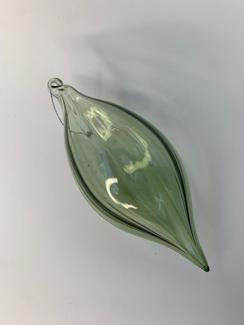 GREEN SHEER GLASS DROP HANGING - GQAM032-Two Turtle Doves Australia