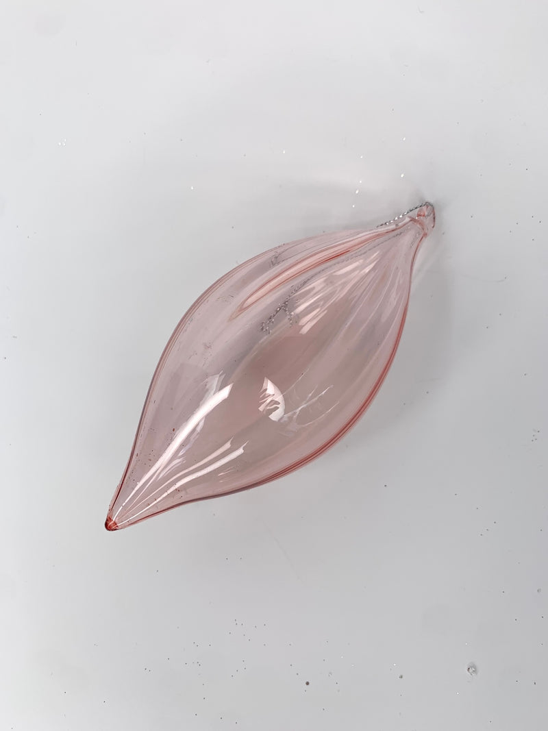 PINK SHEER GLASS DROP HANGING - GQAM033-Two Turtle Doves Australia