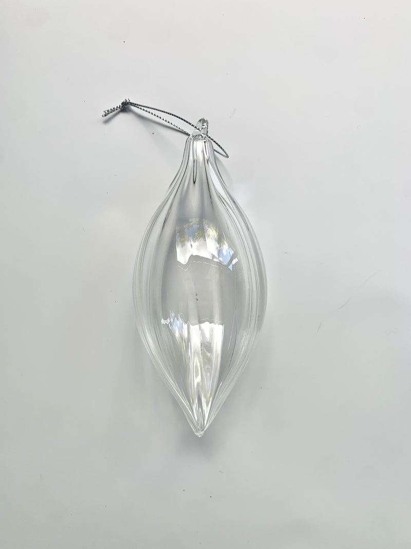 CLEAR, GLASS DROP HANGING - GQAM034-Two Turtle Doves Australia